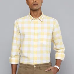 Indian Terrain Classic Slim Fit Checked Pure Cotton Shirt-picture-15