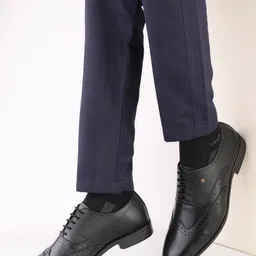House of Pataudi Men Textured Leather Formal Brogues-picture-34