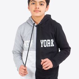 ariel Boys Multicoloured Colourblocked Hooded Sweatshirt-picture-3