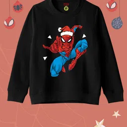 YK Marvel Boys Spiderman Printed Pullover Sweatshirt-picture-18