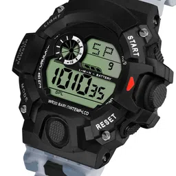 SWADESI STUFF Unisex Kids Grey Digital Watch army image 3