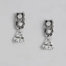 Peora Silver-Plated Oxidised Jewellery Set image 4