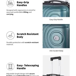 Roadster HRD Textured Cabin Suitcase Trolley Bag- 35.6 L image 4