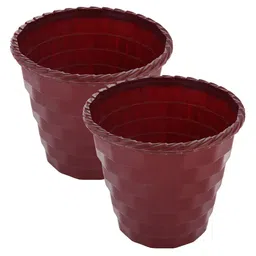 Kuber Industries Pack of 2 Solid Brick Flower Pot image 5