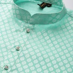 ADBUCKS Men Ethnic Motifs Regular Pure Cotton Kurta with Churidar image 4