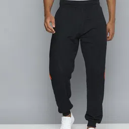 HRX by Hrithik Roshan Men Charcoal Black Solid Joggers image 3