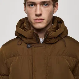 MANGO MAN Water-Repellent Hooded Longline Puffer Jacket image 4