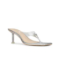 Inc 5 Women Transparent Square Toe Stiletto Heel Sandals image 3