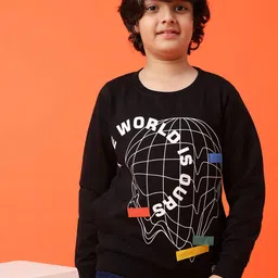 TALES & STORIES Boys Black Cotton Poly Printed Sweatshirt-picture-36