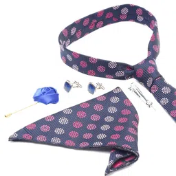 Louis Stitch Men Printed Silk Necktie Accessory Gift Set image 3