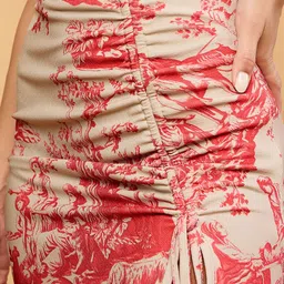 Uptownie Printed Stretchable Halter Neck Top & Skirt Set image 5