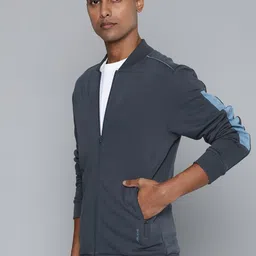 Alcis Men Blue Solid Bomber Jacket image 3