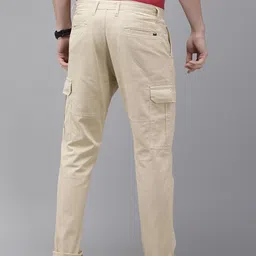 SPYKAR Men Regular Fit Pure Cotton Cargos Style Chinos image 5