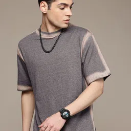 R.Code by The Roadster Life Co. Men Tie and Dye Printed Relaxed Fit T-shirt image 5