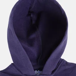 Moms Love Girls Navy Blue & White Pure Cotton Applique Detail Hooded Sweatshirt image 2