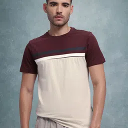 The Roadster Life Co. Colourblocked Pure Cotton T-shirt image 5