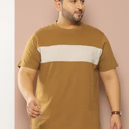 Sztori Men Plus Size Colourblocked Regular Fit T-shirt image 5