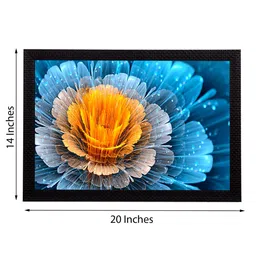eCraftIndia Multicoloured Glowing Flower UV Wall Art image 3
