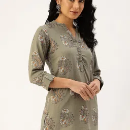 AMUKTI Mandarin Collar Printed Tunic image 2