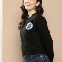 HERE&NOW Round Neck Printed Pure Cotton Sweatshirt image 4