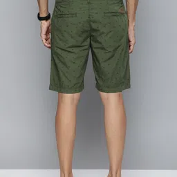 Mast & Harbour Men Green Printed Regular Fit Chino Sustainable Shorts image 4