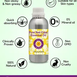 Deve Herbes Pure Red Cidar Essential Oil Steam Distilled - 1250 ml image 4