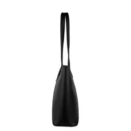 Lavie Pavo Nov Black Textured PU Structured Shoulder Bag image 3