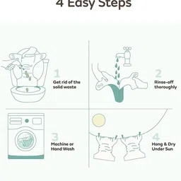 Moms Home Infants Baby Reusable Cotton Pocket Diapers With 1 Inserts image 4