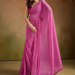 Saree mall Sequinned Pure Georgette Leheriya Sarees image 5