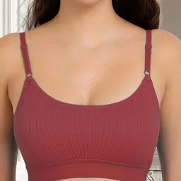 Samvar Maroon Cotton Non-Wired Non Padded Minimizer Bra image 4