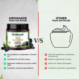 Medimade Activated Charcoal Face Gel Scrub 100 g image 3