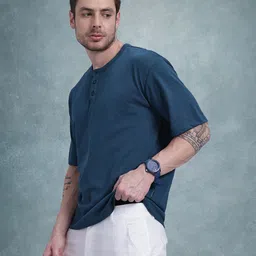 The Roadster Life Co. Relaxed Fit Henley Neck T-shirt image 3