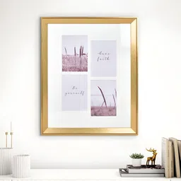 Home Centre Gold-Toned Wooden MDF Wall  Photo Frame-image-77