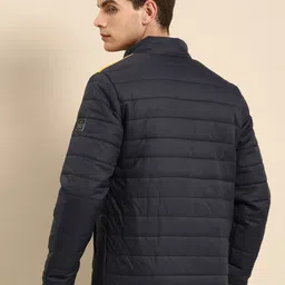 Being Human Men Navy Blue Brand Logo Lightweight Padded Jacket image 4