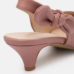 Allen Solly Kitten Heeled Mules With Bow Detail image 2