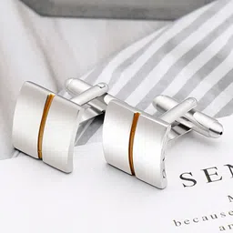 Peora Silver-Plated Square Cufflinks-picture-29