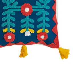 Chumbak Blue & Green Embroidered Rectangle Cushion Covers image 2