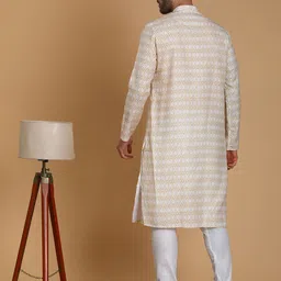 TABARD Men Printed Pure Cotton Kurta with Pyjama Set image 5