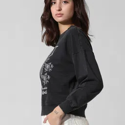 ONLY Graphic Printed Pullover Pure Cotton Sweatshirt image 3