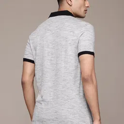 Roadster Men Brand Logo Printed Pure Cotton T-shirt image 3