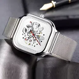GIORDANO Men Printed Dial & Textured Straps Analogue Automatic Watch GZ-50081-11-picture-11
