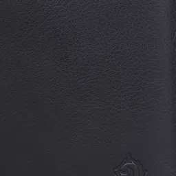 Kara Unisex Black Solid Leather Two-Fold Wallet image 5