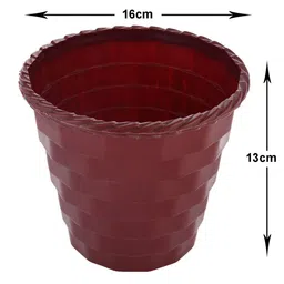 Kuber Industries Pack of 2 Solid Brick Flower Pot image 2