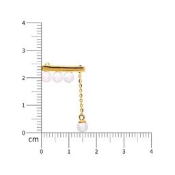 Nistra Gold-Plated 925 Sterling Silver Adaptive Pearls Bar Chain image 4