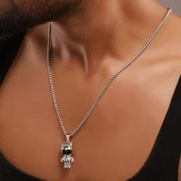 Roadster Men Silver-Plated Robotic Pendants with Chains-picture-19