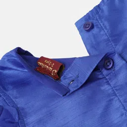 Twisha Girls Blue & Orange Embellished Top with Dhoti Pants image 3