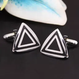 kavove KOVOVE Black & Silver-Toned Quirky The Tripod Cufflink-picture-16