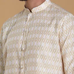TABARD Men Printed Pure Cotton Kurta with Pyjama Set image 3