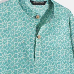 Readiprint Fashions Boys Printed Pure Cotton Kurta with Pyjamas & Nehru Jacket image 2