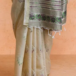 SARHA Woven Design Zari Chanderi Cotton Saree image 2
